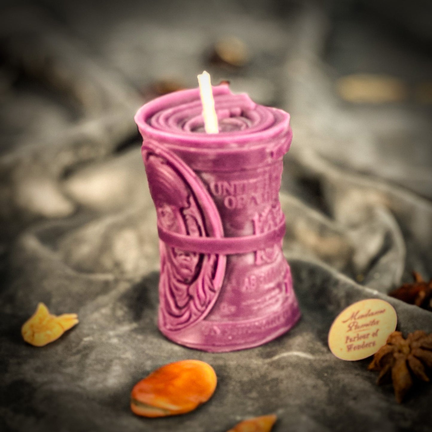 Beeswax Pay Me Spell Candle - Debt Collection & Fair Compensation