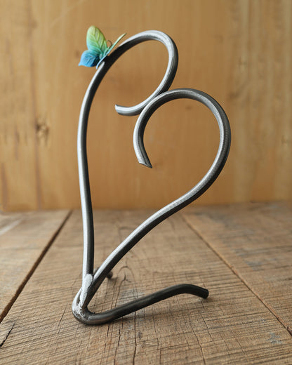 Heart & Butterfly Sculpture