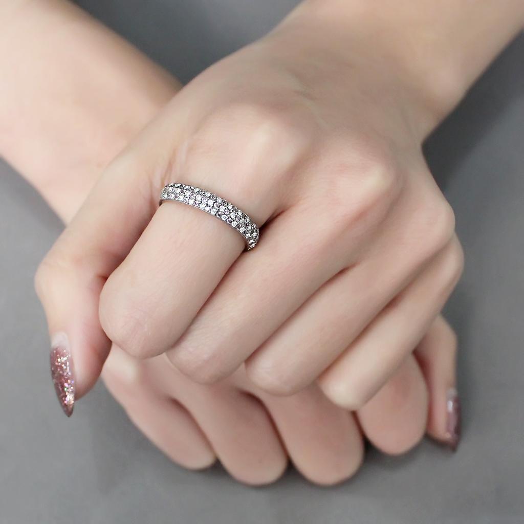 Colorful Celebration CZ Ring - Multi-Stone Stainless Steel