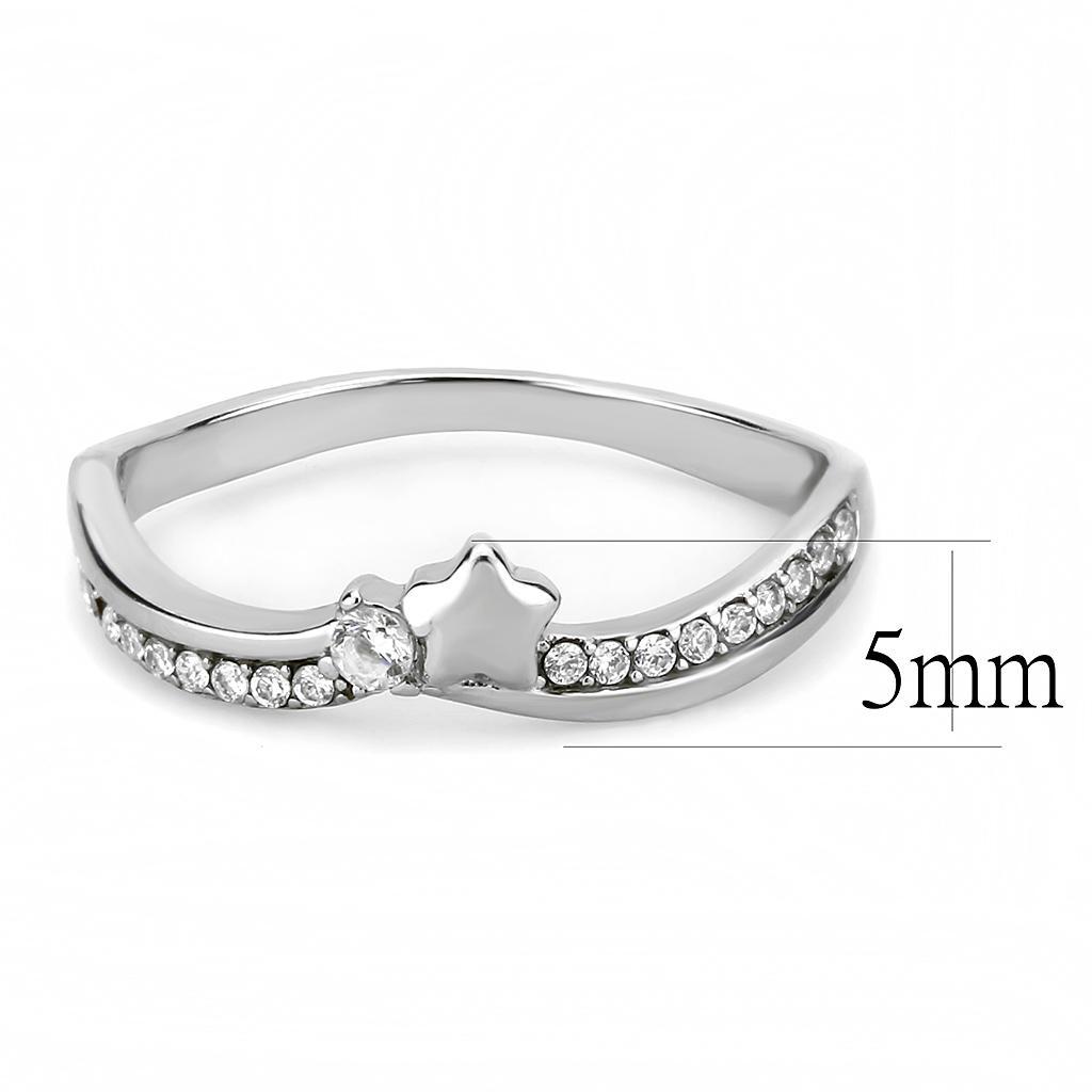 Dainty 2mm CZ Ring - Subtle Sparkle Stainless Steel