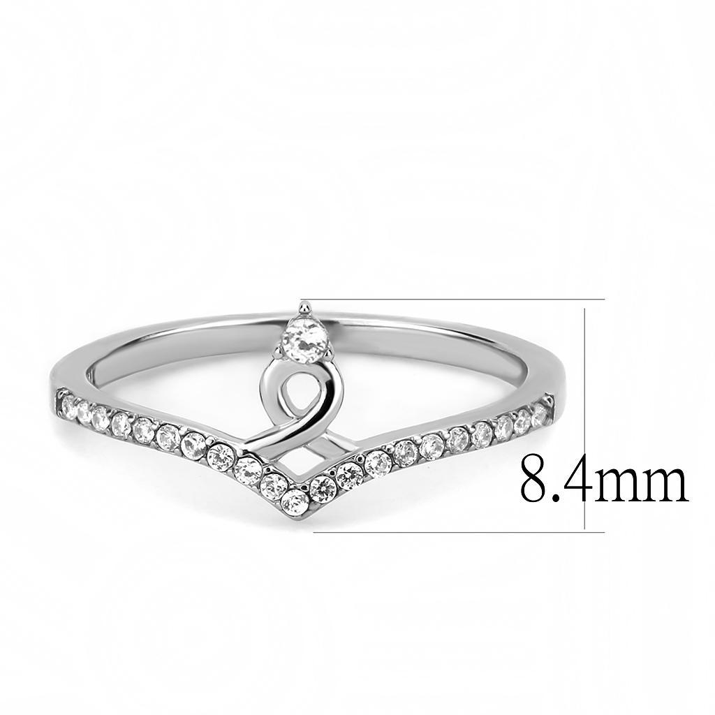 Effortless Sparkle CZ Ring - Lightweight Stainless Steel