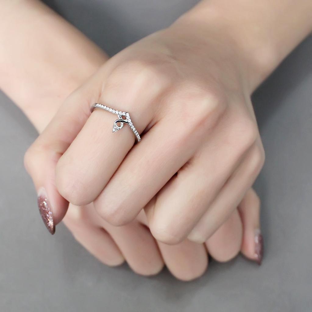 Effortless Sparkle CZ Ring - Lightweight Stainless Steel