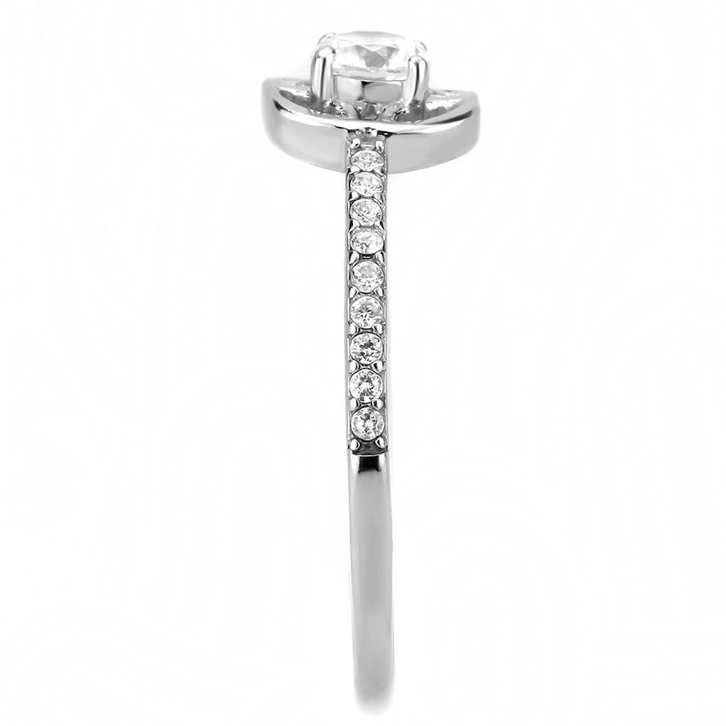 Featherlight 4mm CZ Ring - Everyday Stainless Steel Elegance