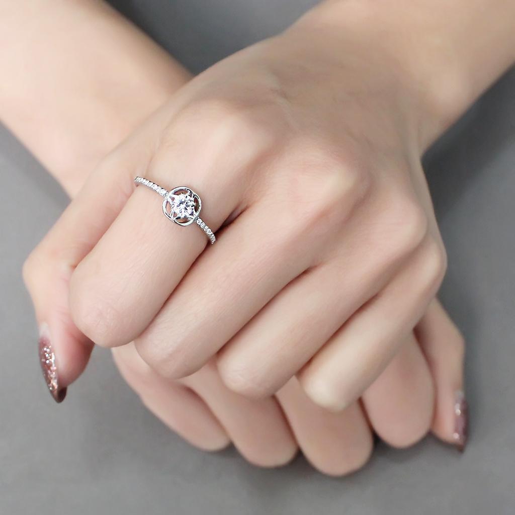 Featherlight 4mm CZ Ring - Everyday Stainless Steel Elegance