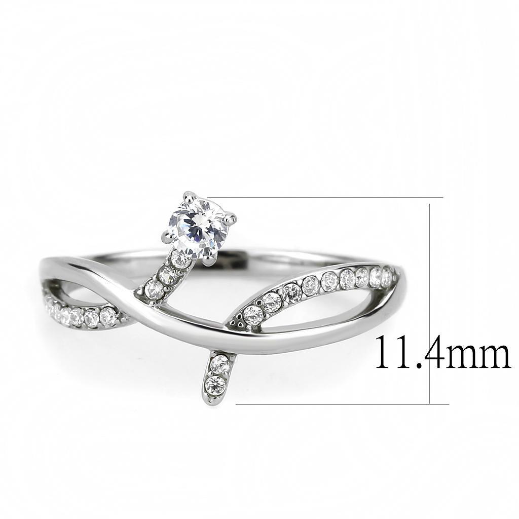 Petite 3mm CZ Ring - Minimalist Stainless Steel Design