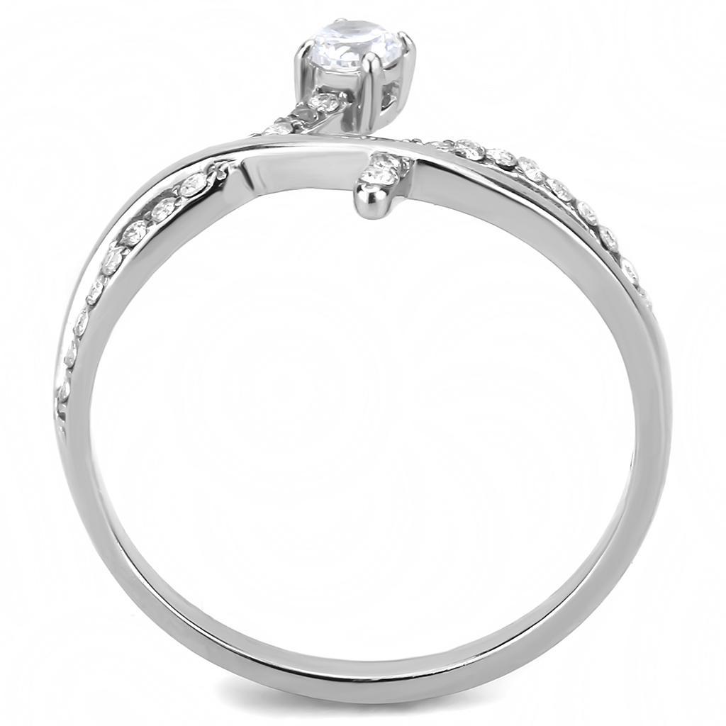 Petite 3mm CZ Ring - Minimalist Stainless Steel Design