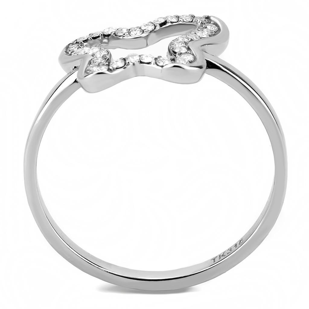 Delicate Sparkle CZ Ring - Ultra Lightweight Stainless Steel
