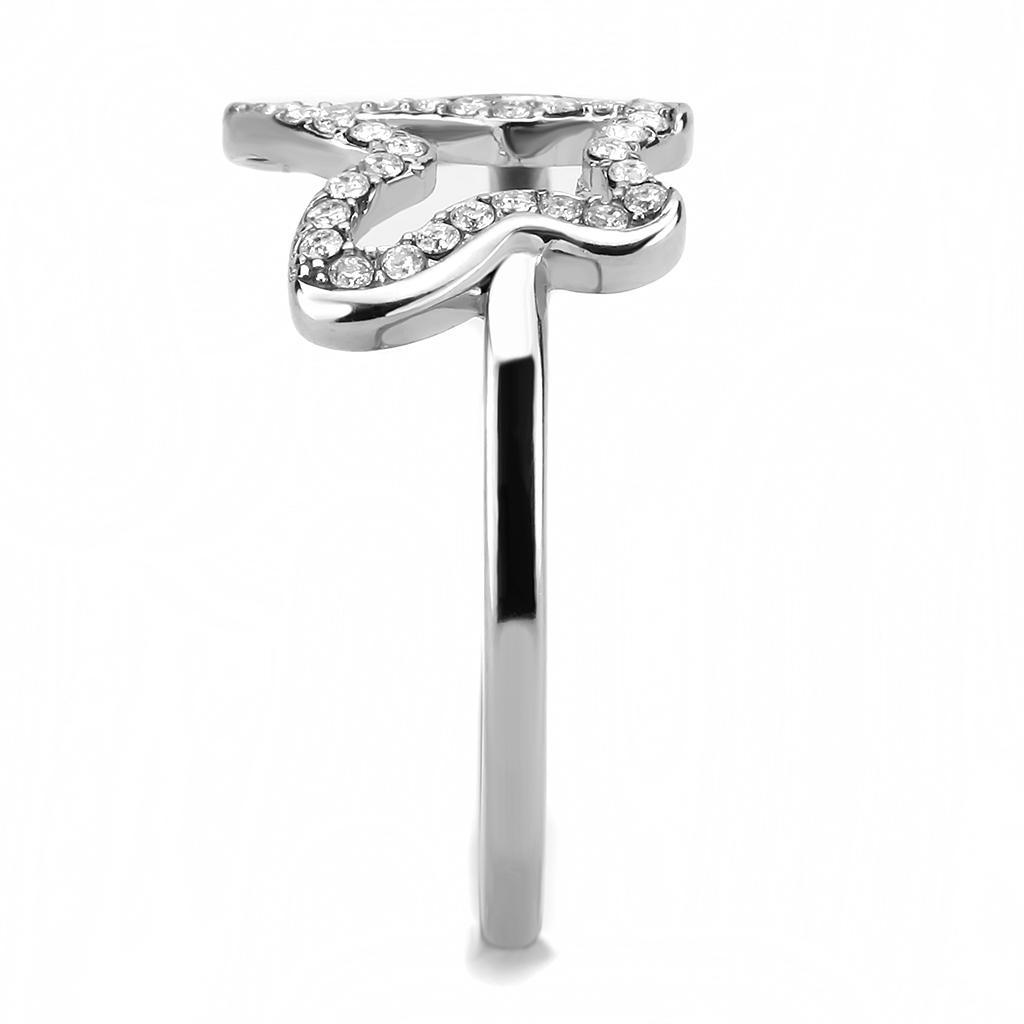 Delicate Sparkle CZ Ring - Ultra Lightweight Stainless Steel