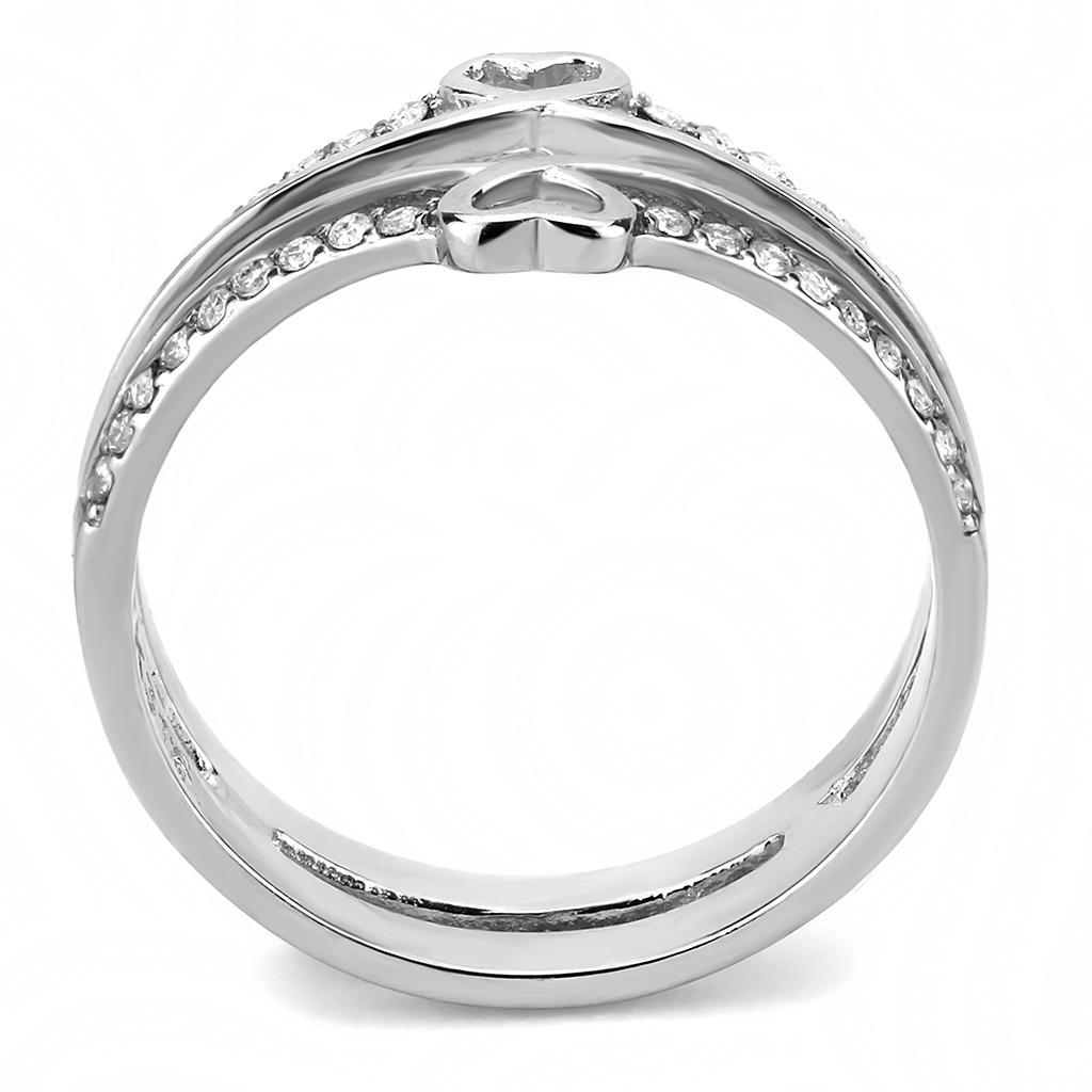 Clear CZ Stainless Steel Ring