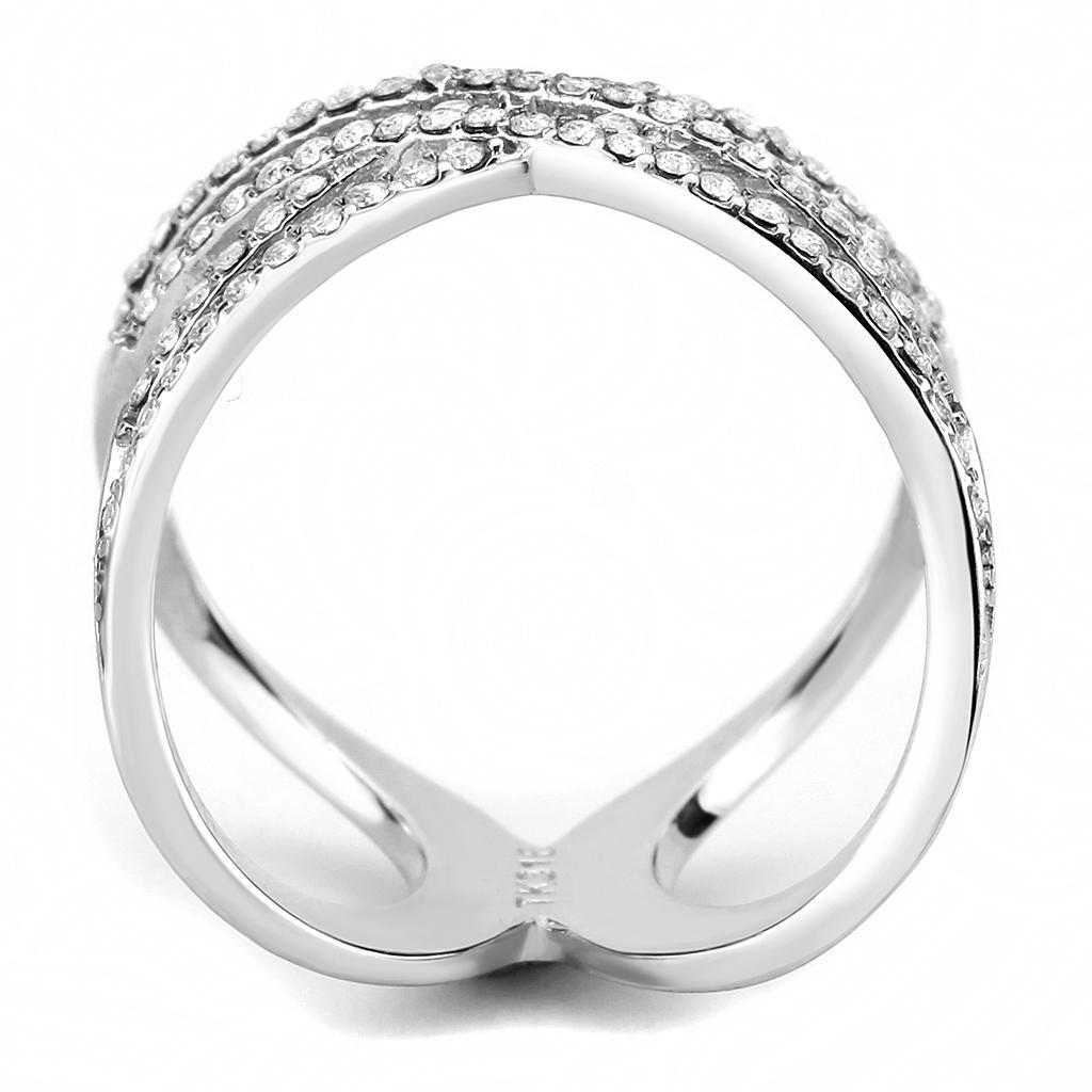 Clear CZ Stainless Steel Ring