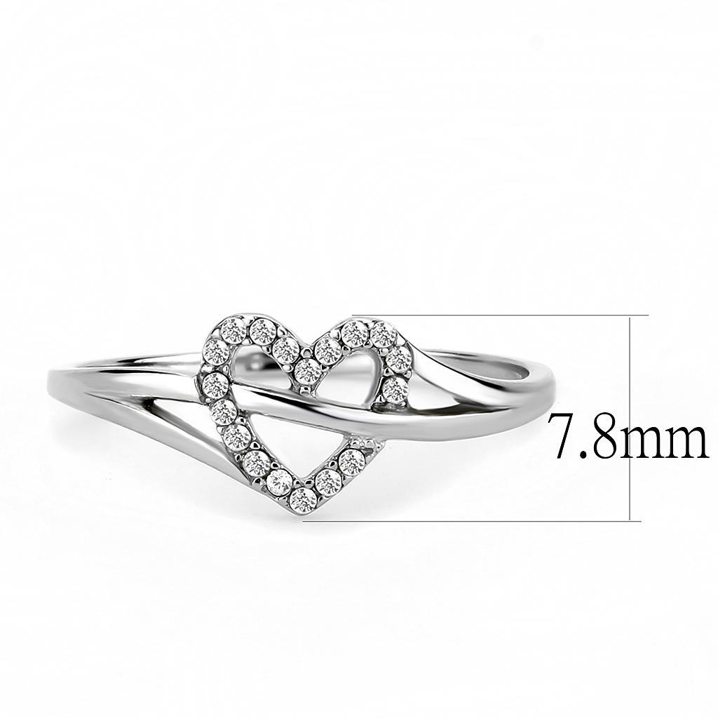 Clear CZ Stainless Steel Ring
