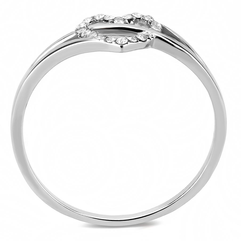 Clear CZ Stainless Steel Ring