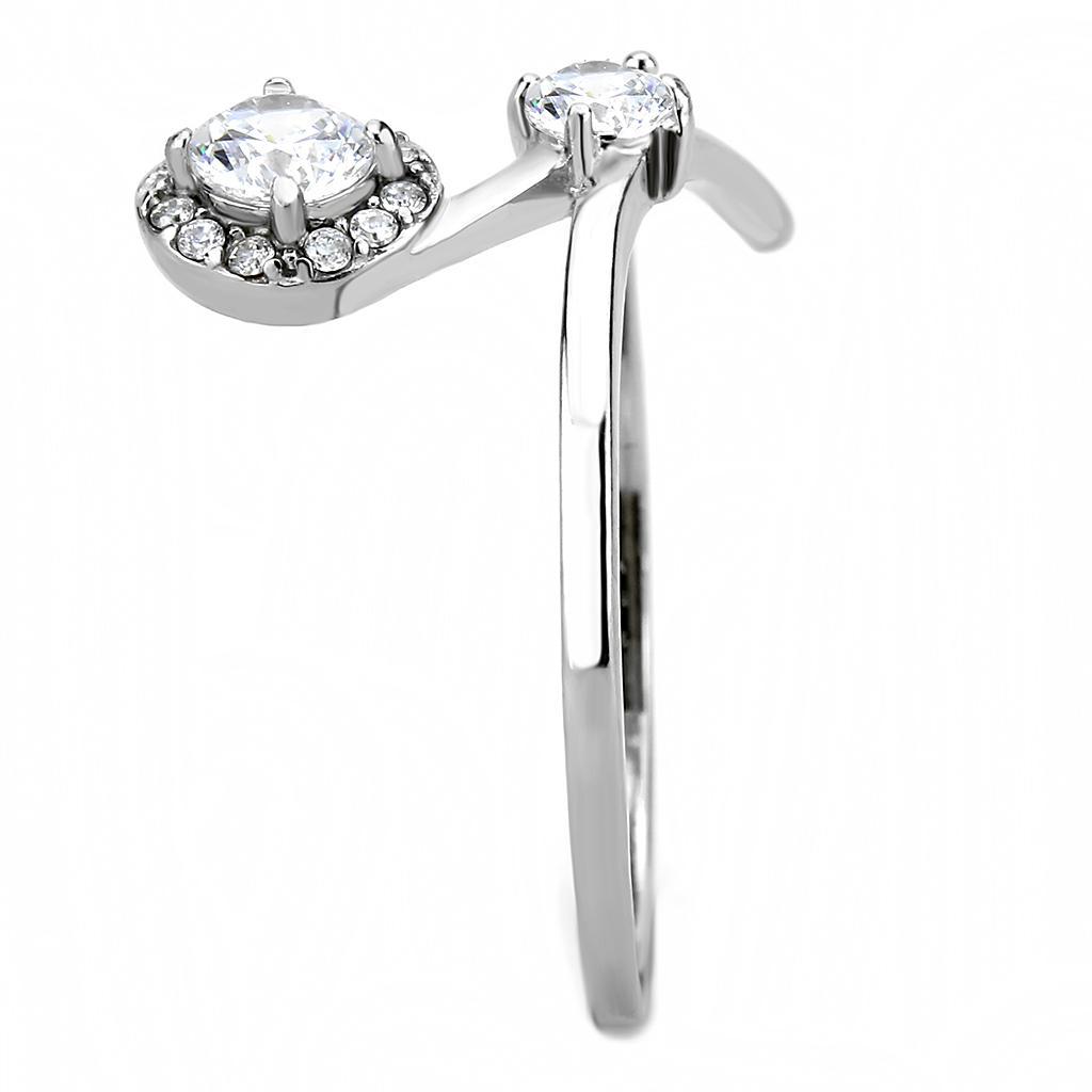 Clear CZ Stainless Steel Ring