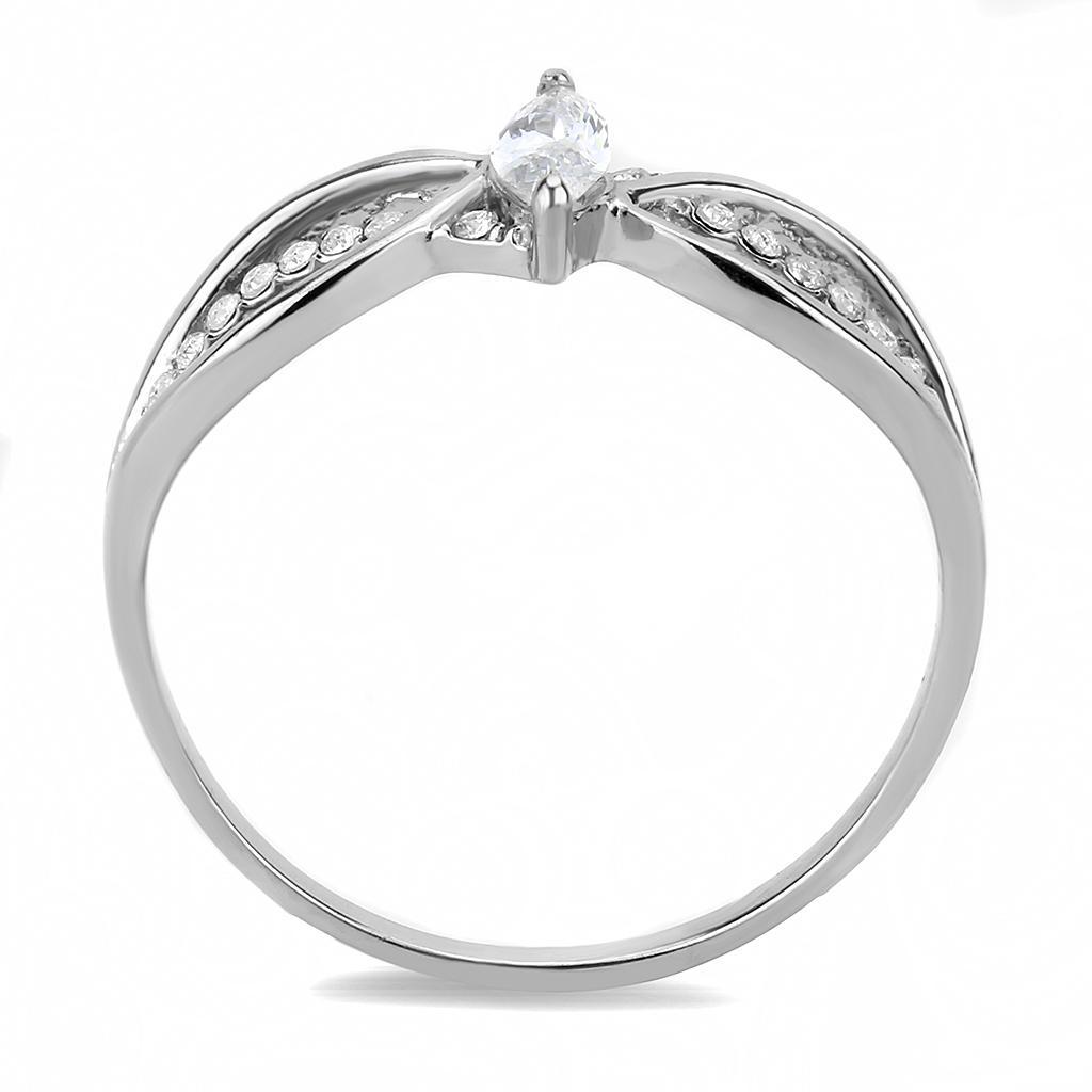 Clear CZ Stainless Steel Ring