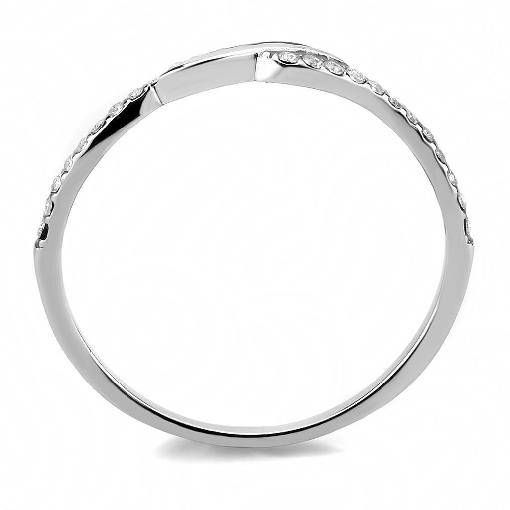 Clear CZ Stainless Steel Ring