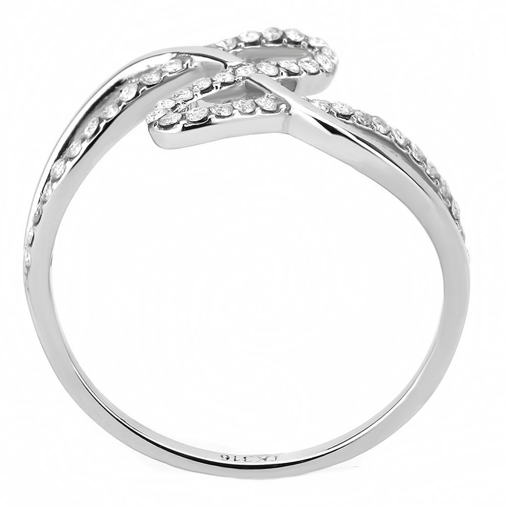Clear CZ Stainless Steel Ring