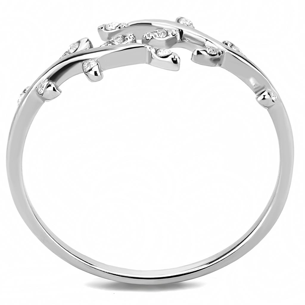 Clear CZ Stainless Steel Ring