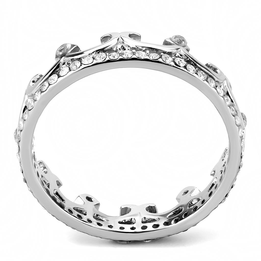 Clear CZ Stainless Steel Ring