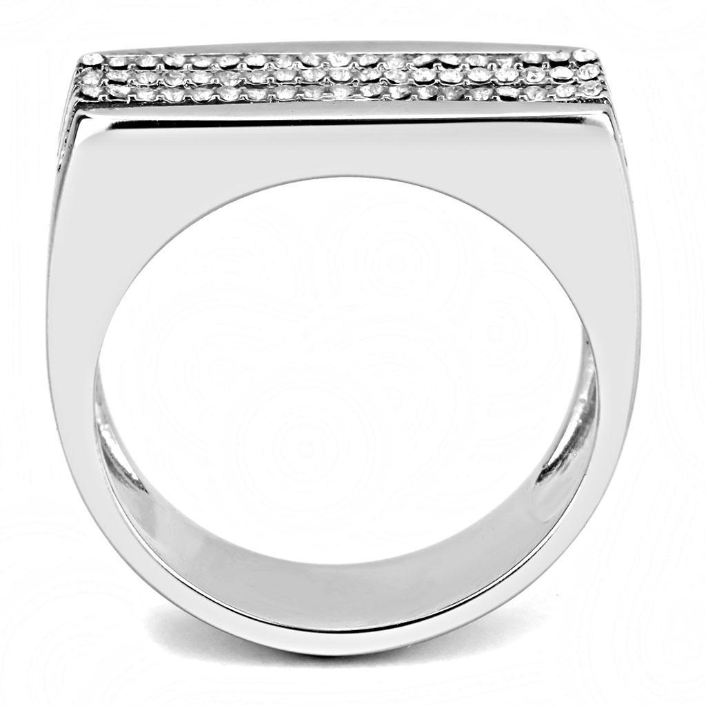 Clear CZ Stainless Steel Ring
