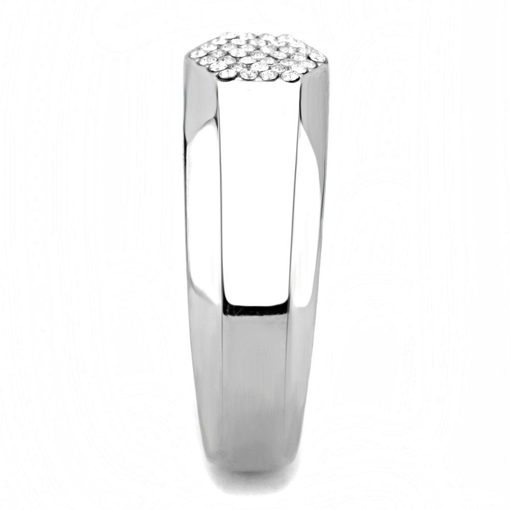 Clear CZ Stainless Steel Ring