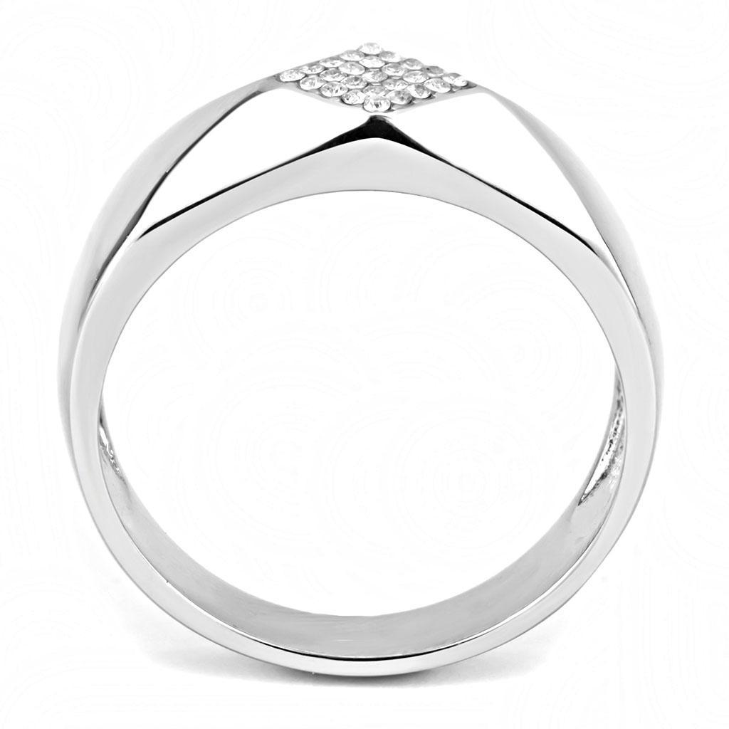 Clear CZ Stainless Steel Ring