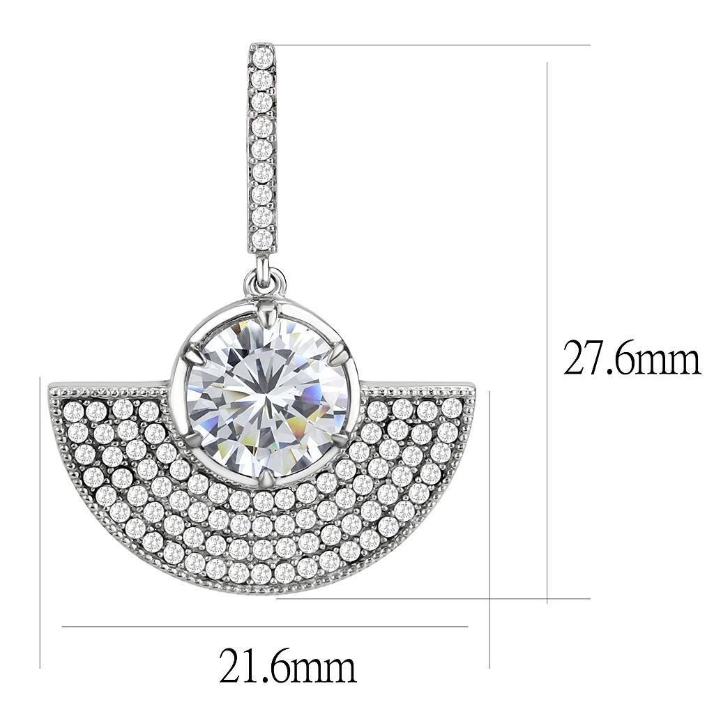 - Clear CZ Stainless Steel Earrings
