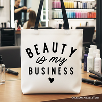 Beauty Is My Business Artist Tote Bag, Minimalist Salon Gift Shopper