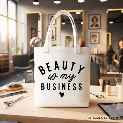 Beauty Is My Business Artist Tote Bag, Minimalist Salon Gift Shopper