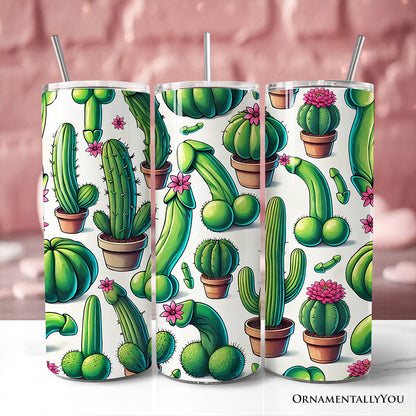 Valentine Adult Humor 20oz Personalized Tumbler With Lid and Stainless Steel Straw, Funny Cactus Gift Cup