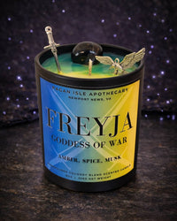 Freyja Crystal Candle | Love & Strength Spell Candle