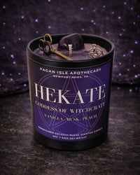 Hekate Crystal Candle | Crossroads & Witchcraft Spell Candle