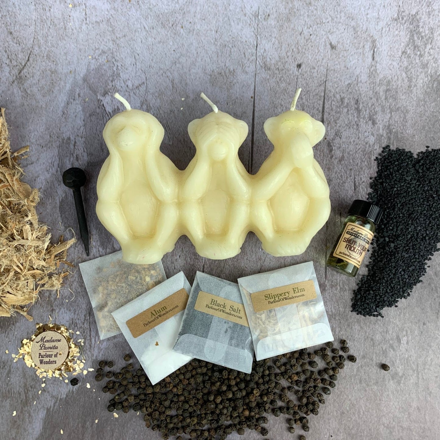 Stop Jealous Gossip Candle Spell Kit - Silence Gossip & Protect Reputation