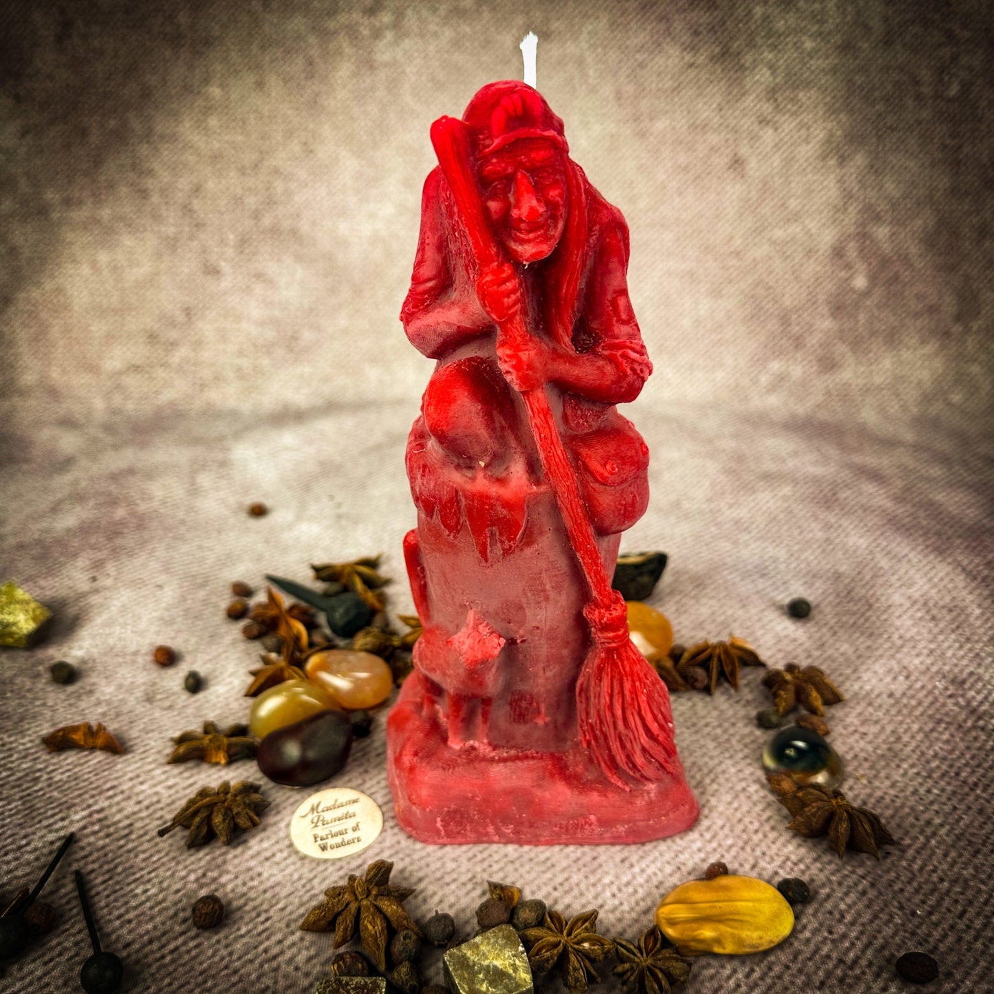 Beeswax Baba Yaga Spell Candle - Wisdom, Protection & Wild Power