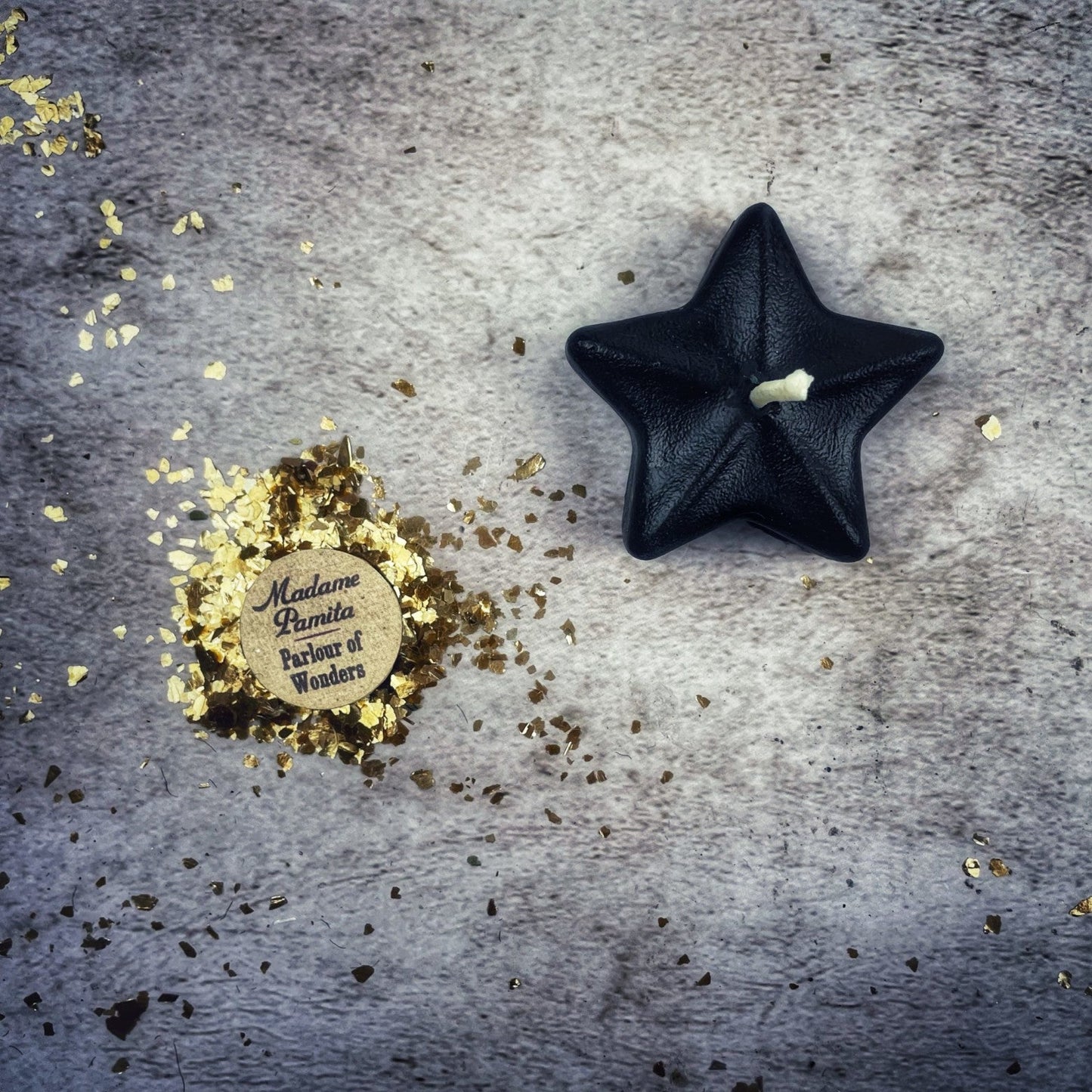 Beeswax Sister Star Spell Candle - Protection & Spiritual Power Magic