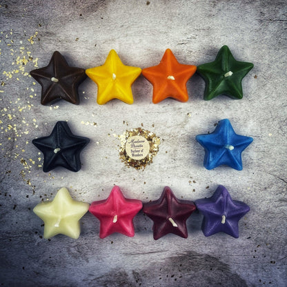 Beeswax Sister Star Spell Candle - Protection & Spiritual Power Magic