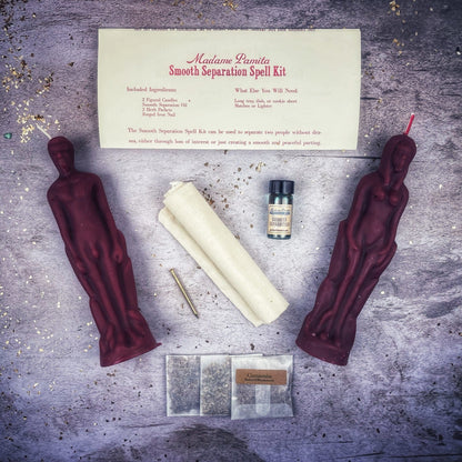 Smooth Separation Candle Spell Kit - Female/Male | Peaceful Parting