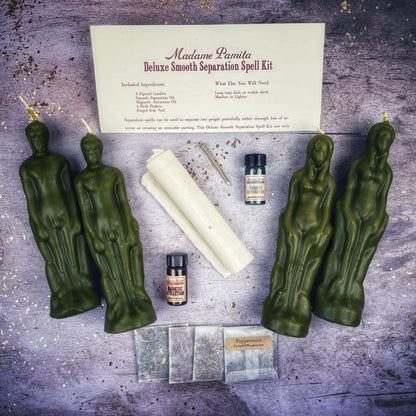 Deluxe Smooth Separation Candle Spell Kit - Female/Male | Peaceful Parting & Love Direction