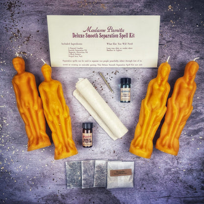 Deluxe Smooth Separation Candle Spell Kit - Female/Male | Peaceful Parting & Love Direction