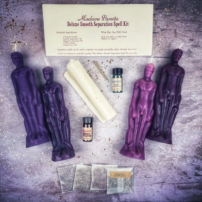 Deluxe Smooth Separation Candle Spell Kit - Male/Male | Peaceful Parting & Love Direction