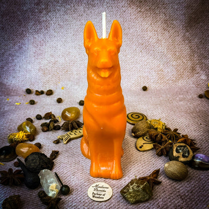 Beeswax Faithful Dog Spell Candle - Loyalty, Fidelity & Unconditional Love
