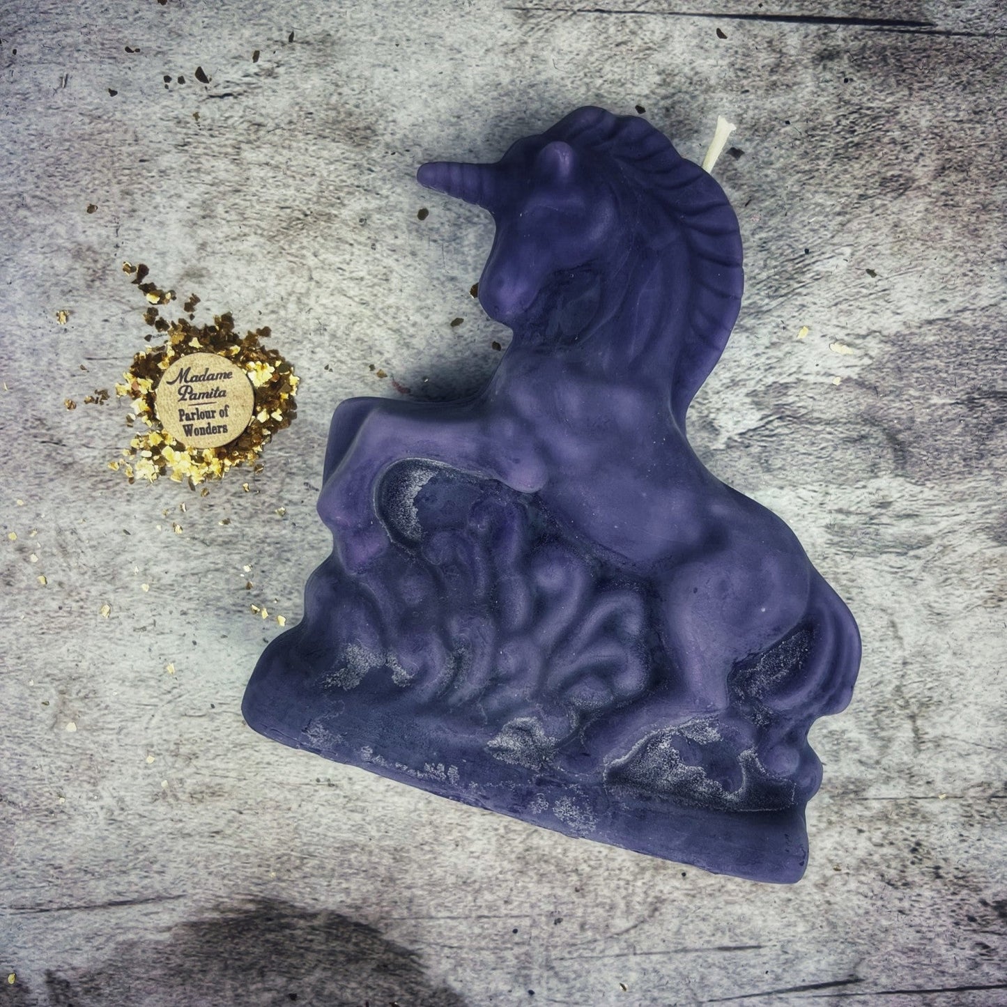 Beeswax Enchanted Unicorn Spell Candle - Manifestation & Wishes Magic