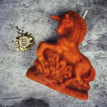 Beeswax Enchanted Unicorn Spell Candle - Manifestation & Wishes Magic