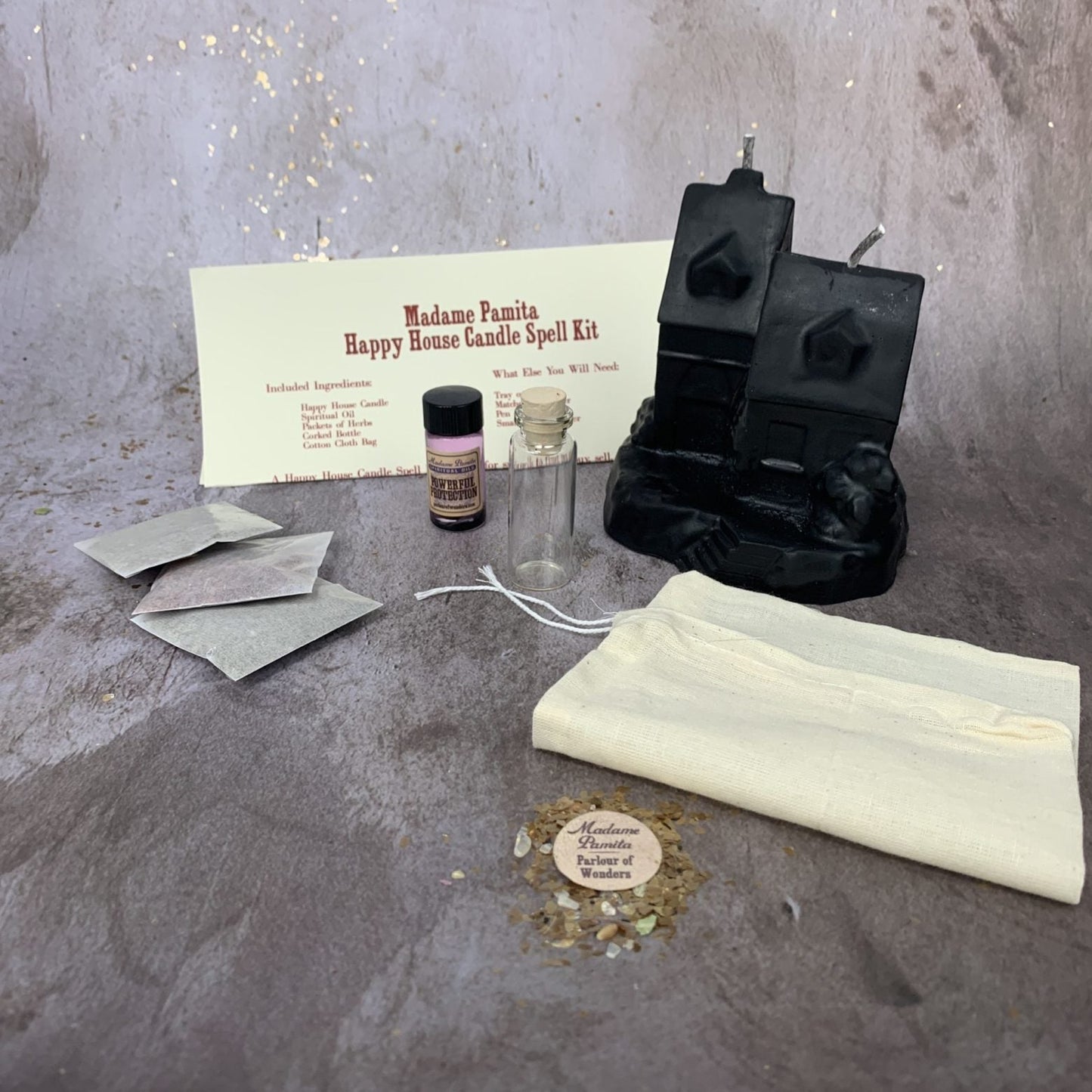 Happy House Candle Spell Kit - Home Protection, Harmony & Blessings