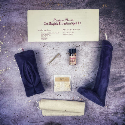 Sex Magick Candle Spell Kit - Yoni/Phallus - Passion & Attraction