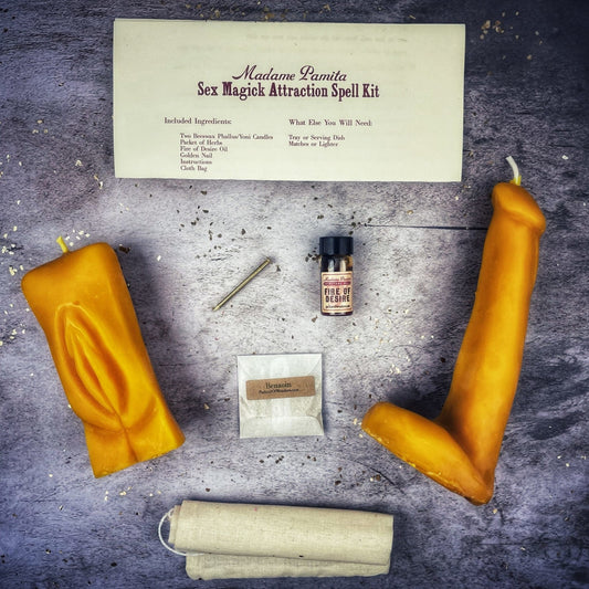 Sex Magick Candle Spell Kit - Yoni/Phallus - Passion & Attraction