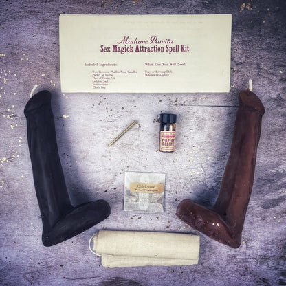 Sex Magick Candle Spell Kit - Phallus/Phallus - Passion & Desire