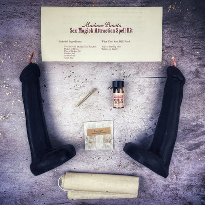 Sex Magick Candle Spell Kit - Phallus/Phallus - Passion & Desire