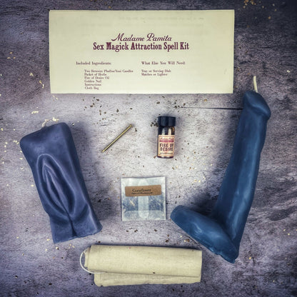 Sex Magick Candle Spell Kit - Yoni/Phallus - Passion & Attraction