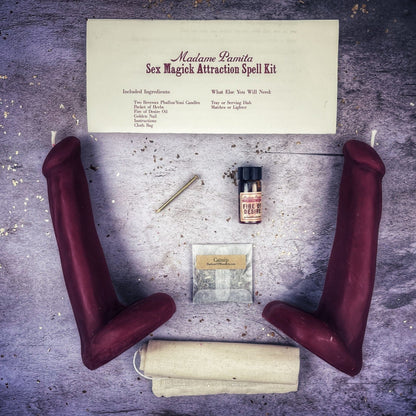 Sex Magick Candle Spell Kit - Phallus/Phallus - Passion & Desire