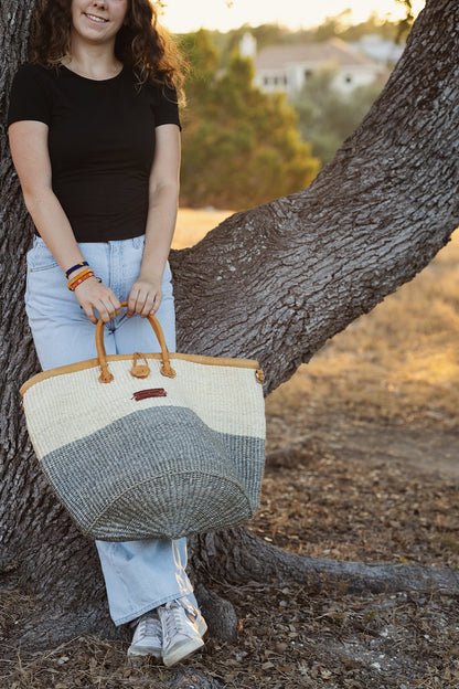 Ash & Ivory Wisdom Handmade Sisal Straw Basket Tote